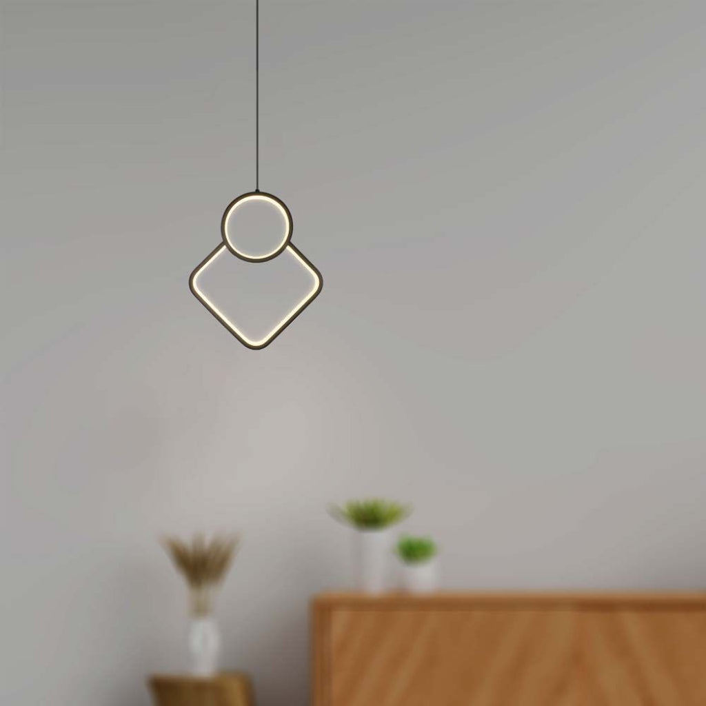 V-TAC Lampadario LED a Sospensione 12W dal Design Moderno Colore Nero 3000K V-TAC Lampadario LED a Sospensione 12W dal Design Moderno Colore Nero 3000K